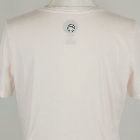 Life Is Good Women's Medium Pink Blue V-Neck Adirondack Graphic Short Sleeve Tee - Picture 4 of 7